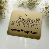 Individuell gestaltete Familientürnamen
