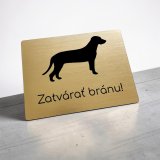 Schild Vorsicht Hund Farbiar