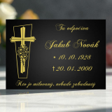 Grabtafel Kreuz und Blumen