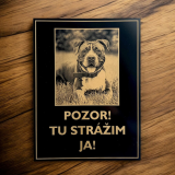 Warnschild Vorsicht Hund mit eigenem Foto