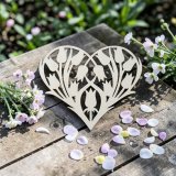 Holzherz Blumen