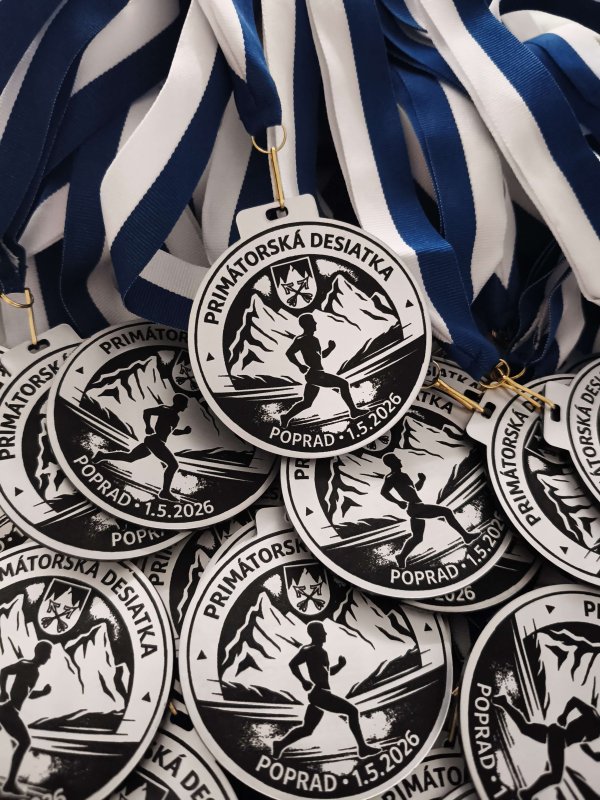 Für die Stadt Poprad gestaltete Medaille