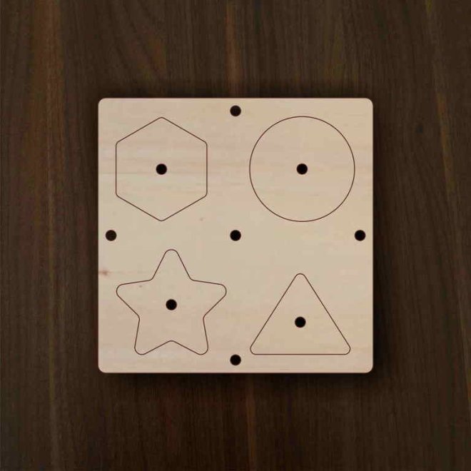 Mini geometrisches Steckpuzzle