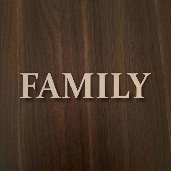 3D-Schriftzug FAMILY