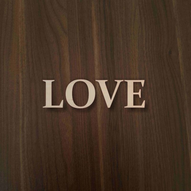 3D-Schriftzug LOVE