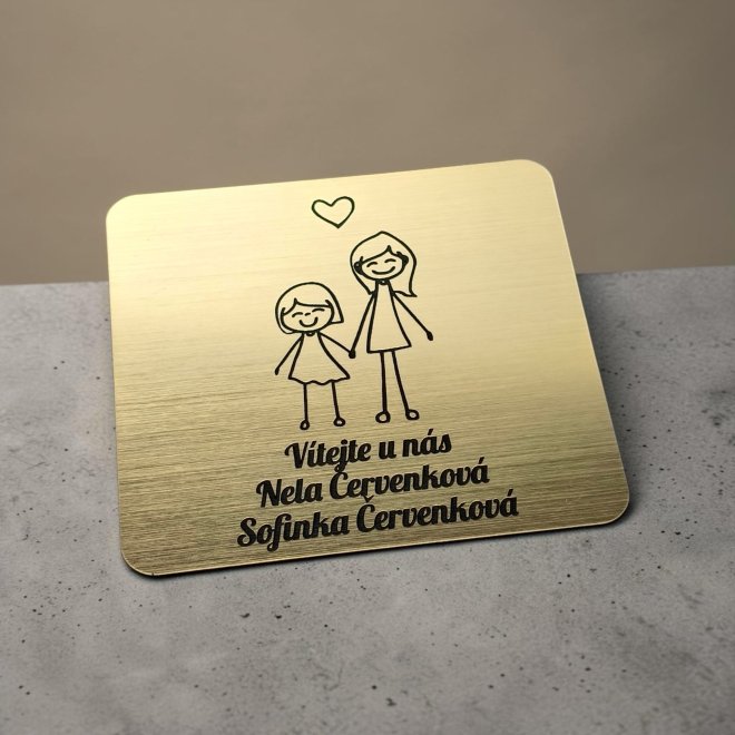Türschild Mama und Tochter