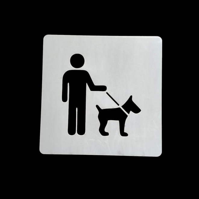 Schablone  "Piktogramm Mensch + Hund"