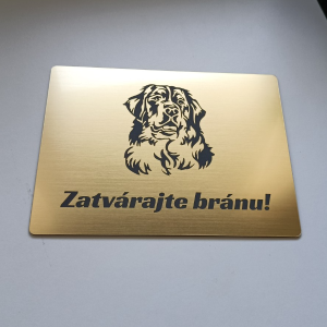 Schild Vorsicht Hund Berner Sennenhund