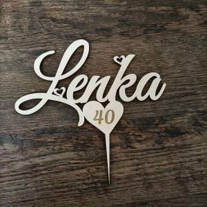 Tortenstecker mit Namen – eleganter personalisierter Cake Topper