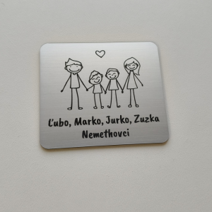 Türschild Eltern und zwei grosse Jungen