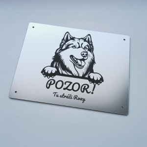 Warnschild Vorsicht Hund Alaskan Malamute
