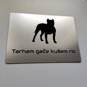 Schild Vorsicht Hund Pitbull