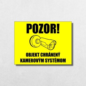 Schild Achtung Kamerasystem