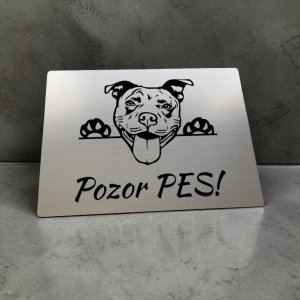 Schild Vorsicht Hund Pitbull cute