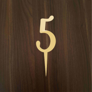 Tortenstecker mit Zahl – Gold