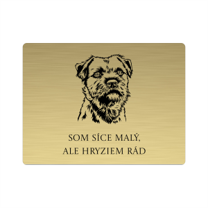 Schild Vorsicht Hund Border Terrier