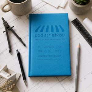 Personalisiertes Notizbuch hellblau