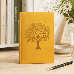 Personalisiertes Notizbuch ocker