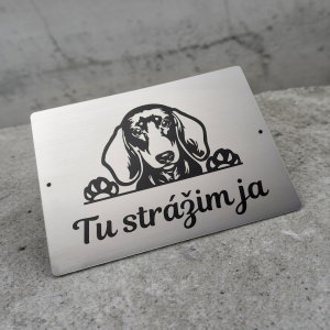 Warnschild Vorsicht Hund Dackel 2