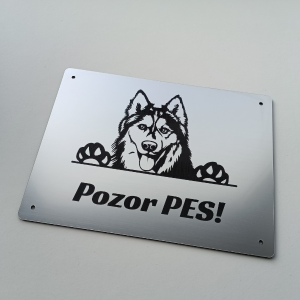 Schild Vorsicht Hund Husky