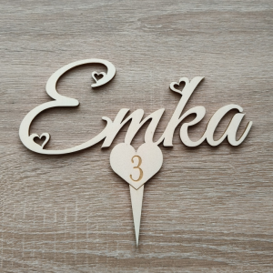 Tortenstecker mit Namen – eleganter personalisierter Cake Topper